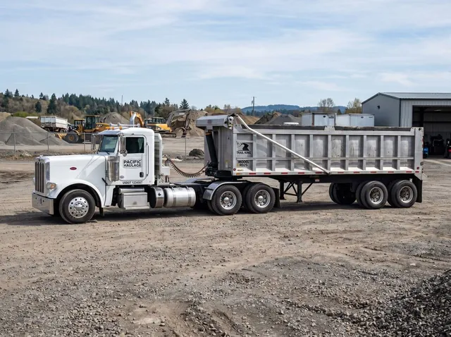 Heavy haul truck with dump trailer